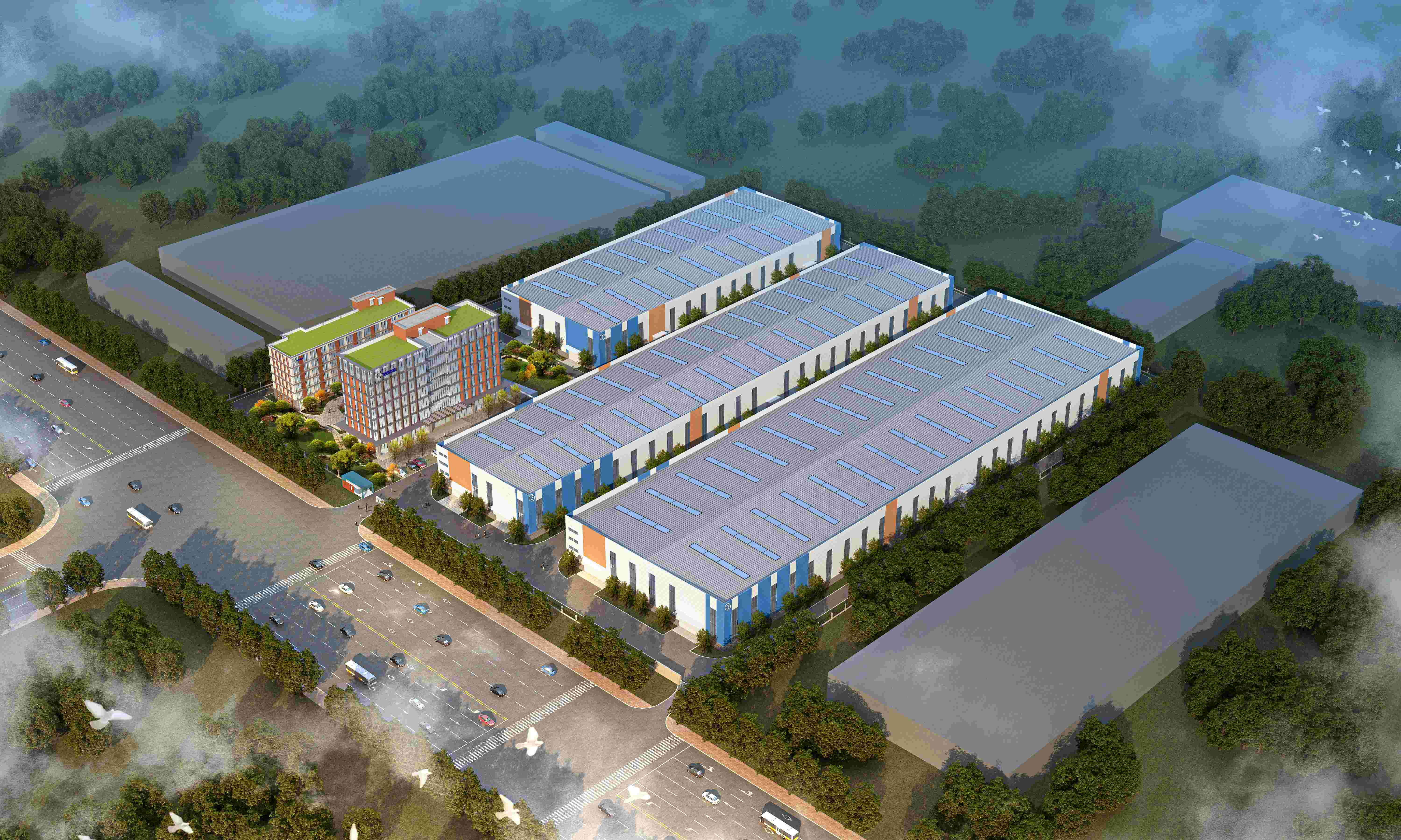 亞聯(lián)機械人造板生產線設備綜合制造基地項目